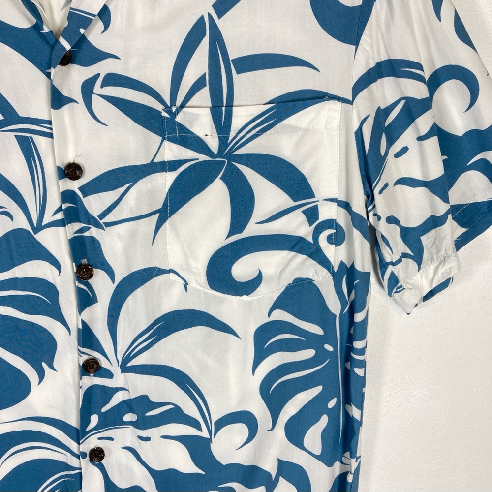 Kalaheo Hawaiian Aloha Shirt Small Reverse Print USA Palm Flowers Leaves Floral - Picture 10 of 15